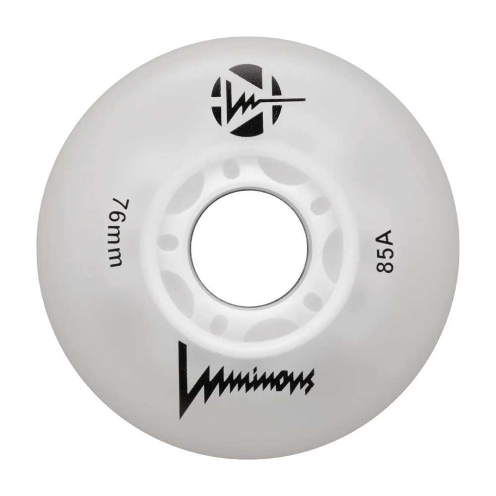 Luminous – 76mm LED 4-pack – Skate Wielen – Wit