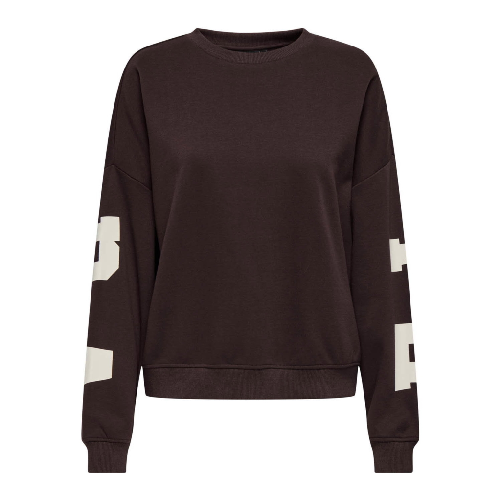 Only Sweatshirt Life O-neck Wijnrood