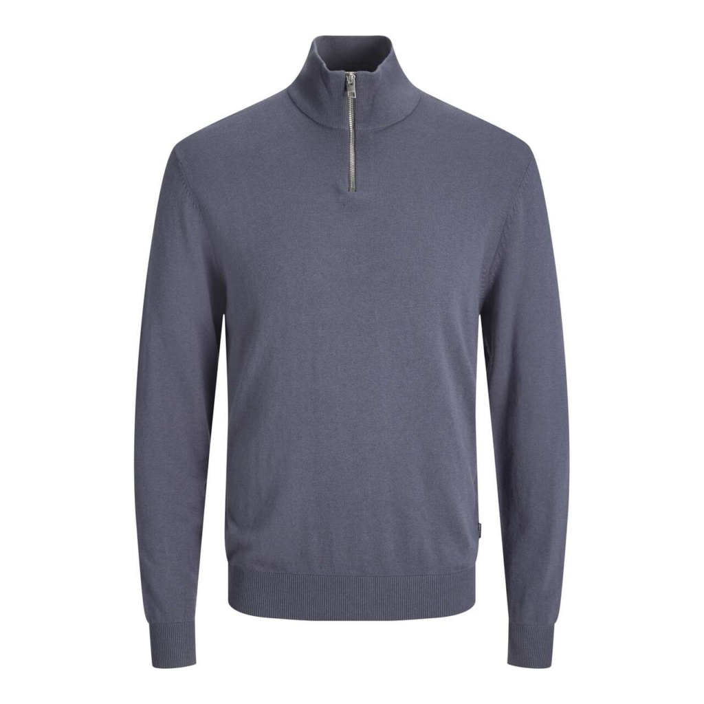 Jack & Jones Emil Knit Half Zip Grijs