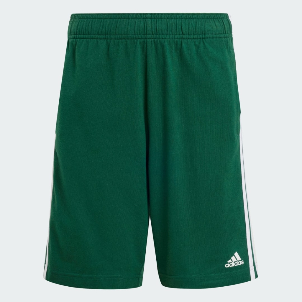 Essentials 3-Stripes Knit Short Groen