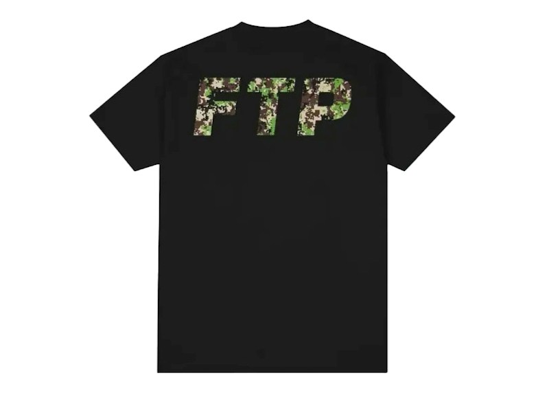 FTP Digital Camo Logo Tee Zwart
