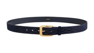 Kith Monogram Suede Leather Belt Ink