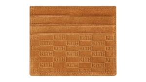 Kith Monogram Suede Wallet Argil Argile