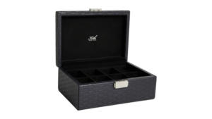 Kith Monogram Tumbled Saffiano Leather Watch Box Ink
