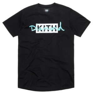 Kith x Diamond Script Tee Zwart