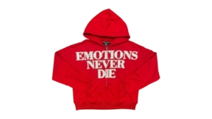 Mixed Emotion End Rhinestone Hoodie Rood