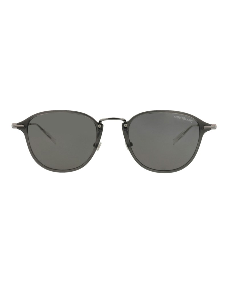 Montblanc Round-Frame Injection Sunglasses RUTHENIUM Grijs