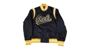 OVO Owls Script Varsity Jacket Zwart