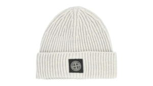 Stone Island Full Rib RWS Wool Beanie Sand Melange