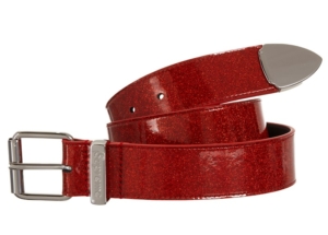 Supreme Glitter Vinyl Ranger Belt Rood