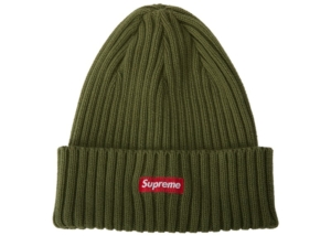 Supreme Overdyed Ribbed Beanie Washed Olijf