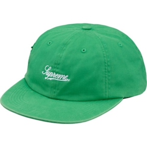 Supreme Side Pocket Script Logo 6-Panel Light Groen