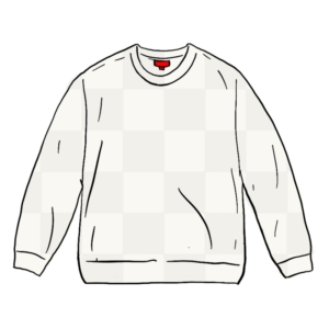 Supreme Tonal Checkerboard Small Box Sweater Wit