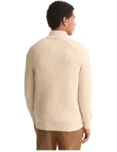 Barbour Essentials Fleck Half Zip Trui Heren Creme