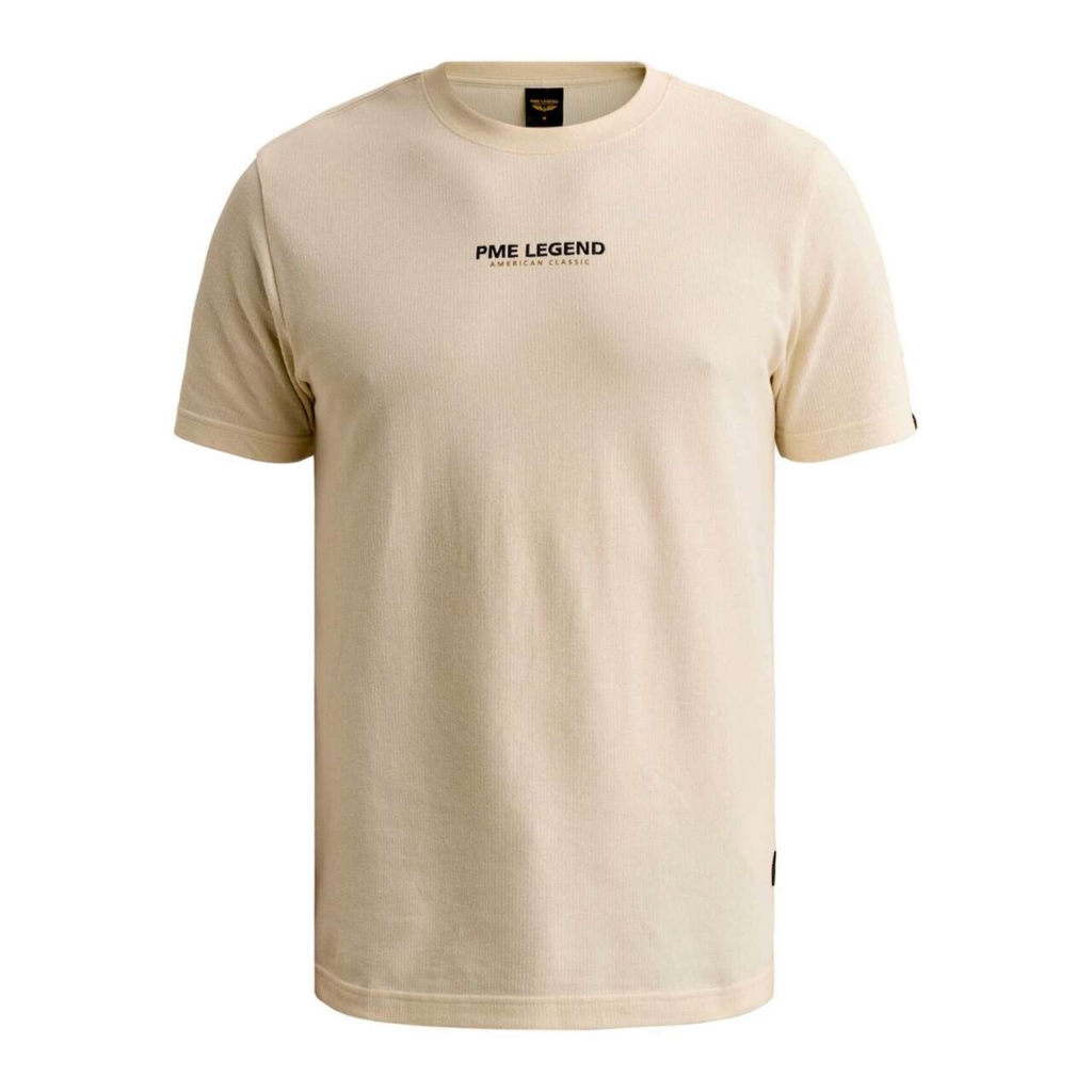 Pme Legend Short Sleeve R-neck Flat Waffle Jersey Wit