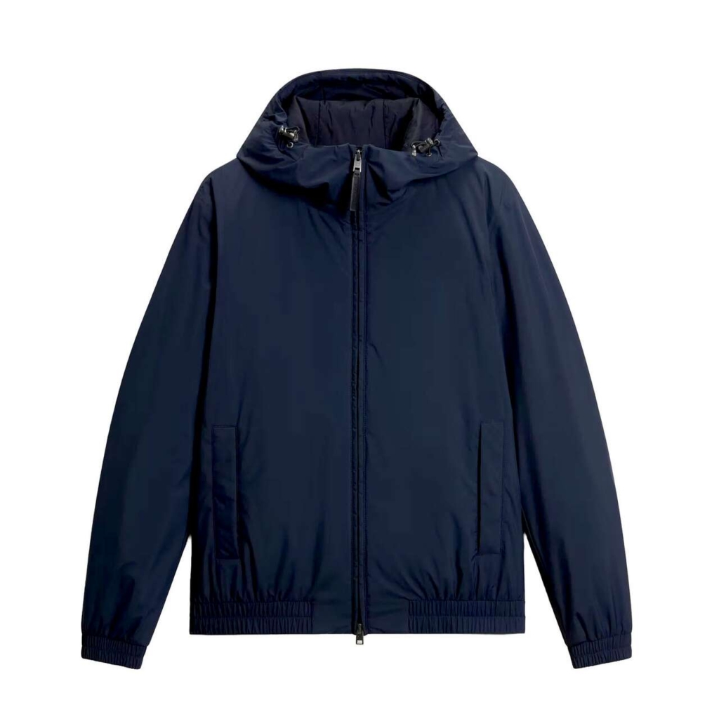 Woolrich Micro Ripstop Hooded Jacket Blauw