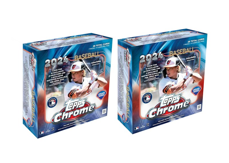 2024 Topps Chrome Update Series Baseball Mega Box 2x Lot