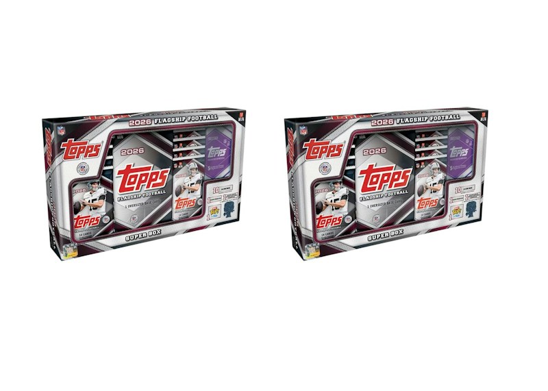 2026 Topps Flagship NFL Super Box 2x Lot