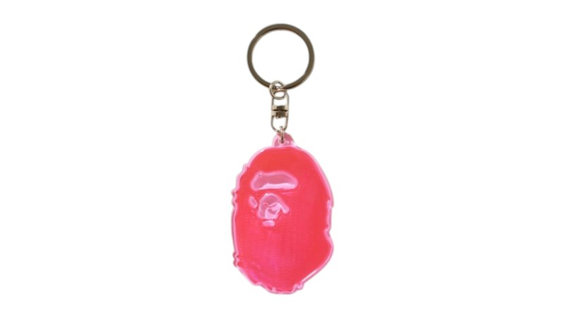 BAPE Ape Head Reflective Keychain Roze