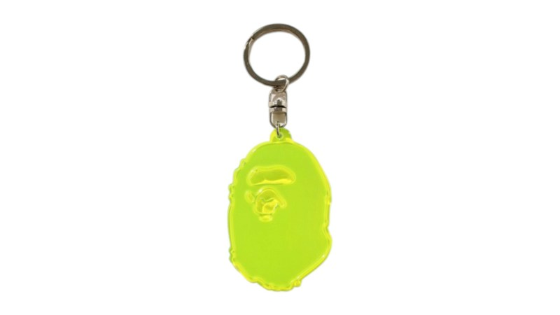 BAPE Ape Head Reflective Keychain Geel