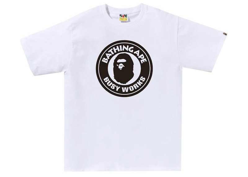 BAPE Bicolor Busy Works Tee Wit