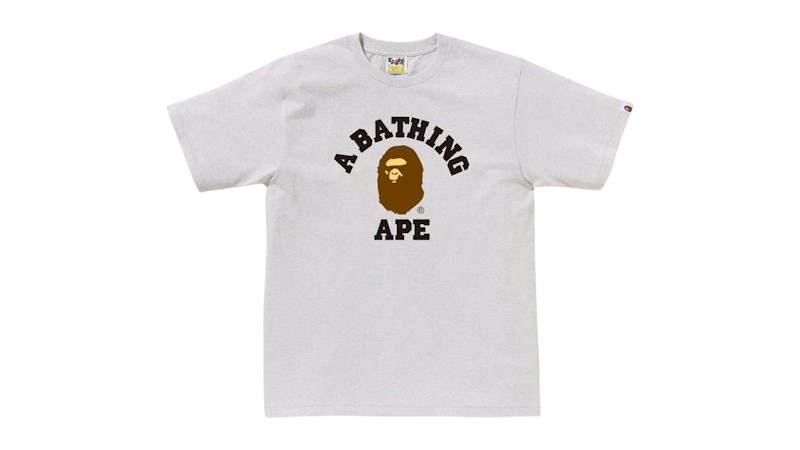 BAPE College Tee Heather Grijs