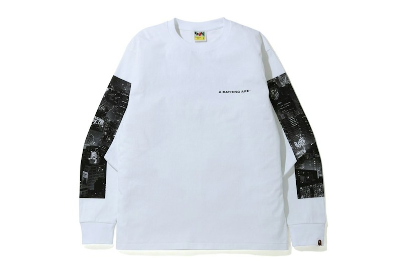 BAPE Ghost L/S Tee Wit