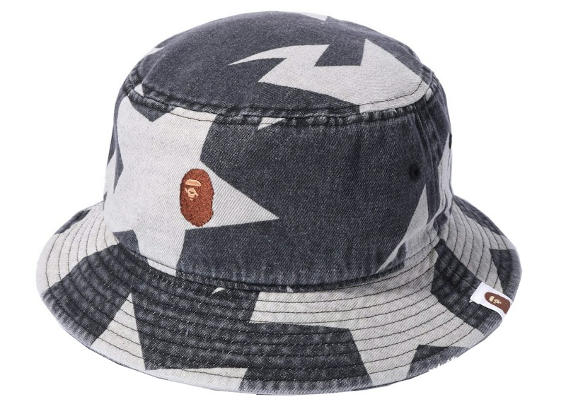 BAPE Sta Pattern Bucket Hat Zwart