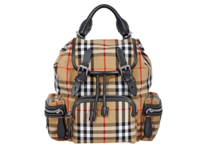 Burberry Antique Check Rucksack Backpack Small Bruin