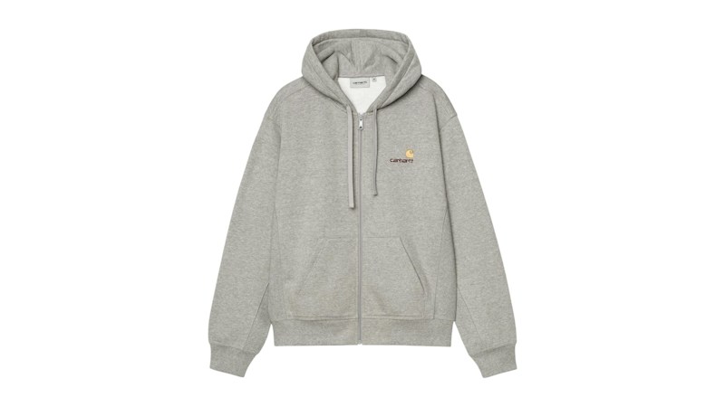 Carhartt WIP Hooded American Script Jacket Heather Grijs