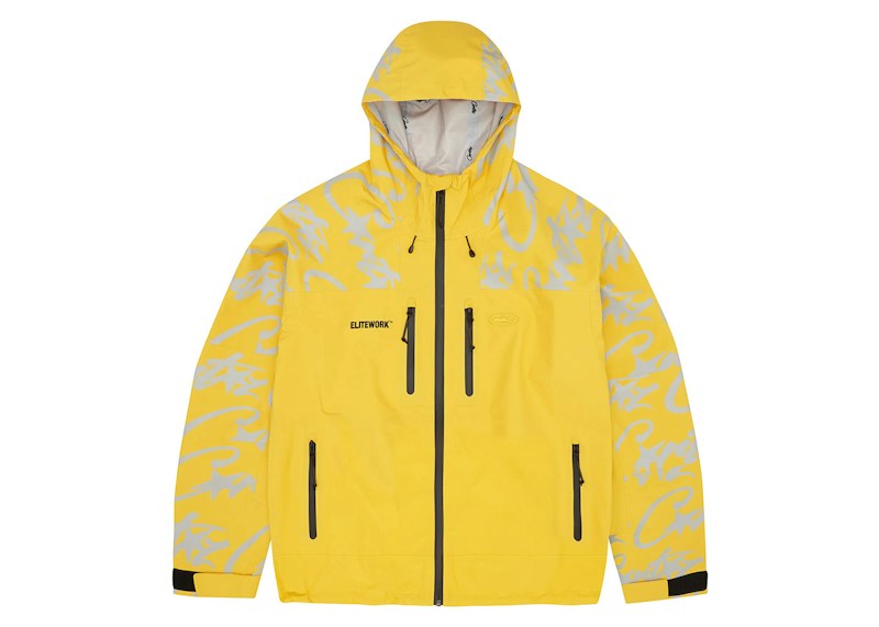 Corteiz Elitework Waterproof Shell Jacket Geel
