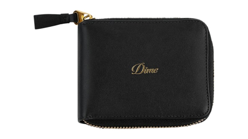 Dime Cursive Zip Wallet Zwart