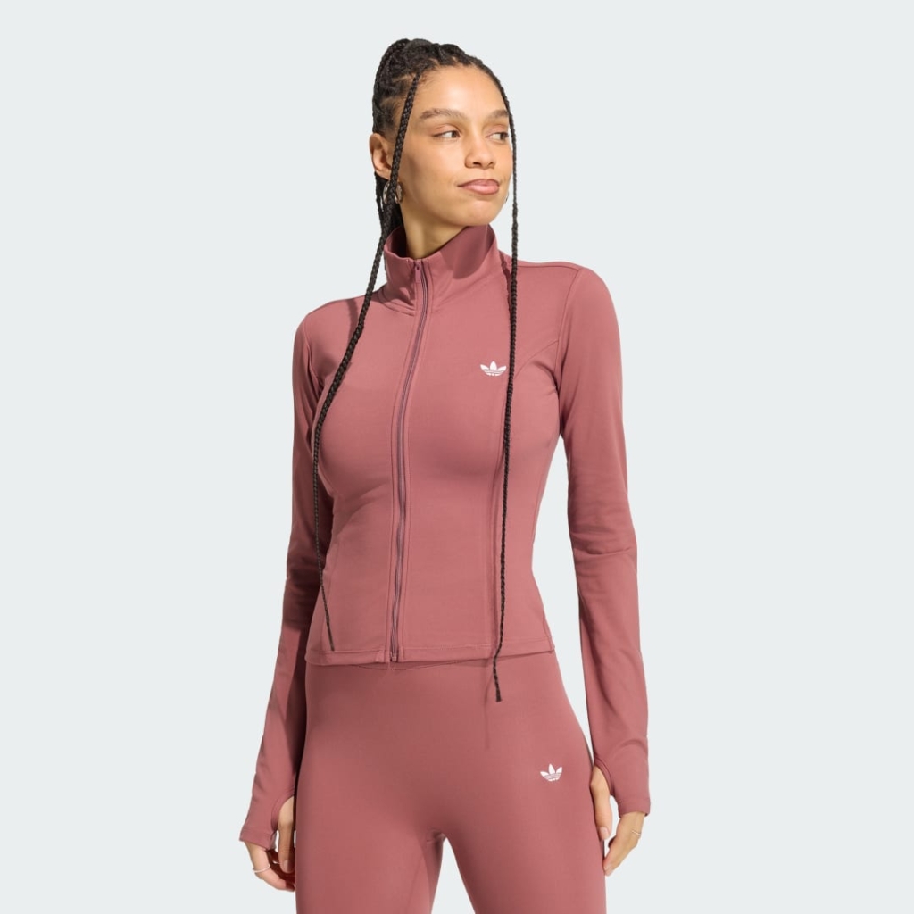 ESSENTIALS POLYESTER TRACKTOP Rood