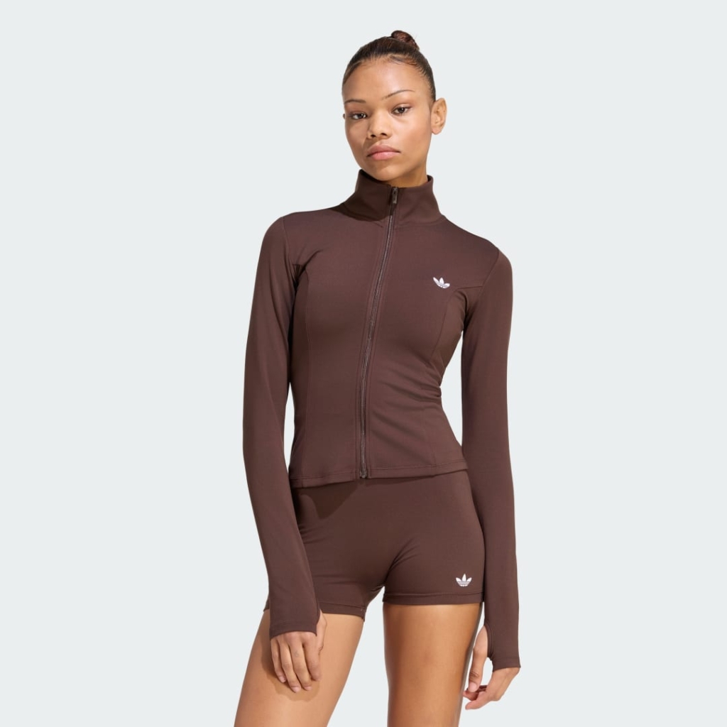 ESSENTIALS POLYESTER TRACKTOP Aurora Coffee