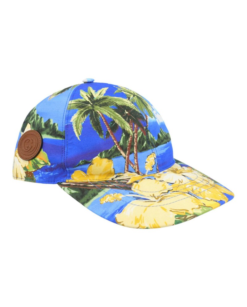 Gucci Hawaiian Print Baseball Cap Multi Multicolor