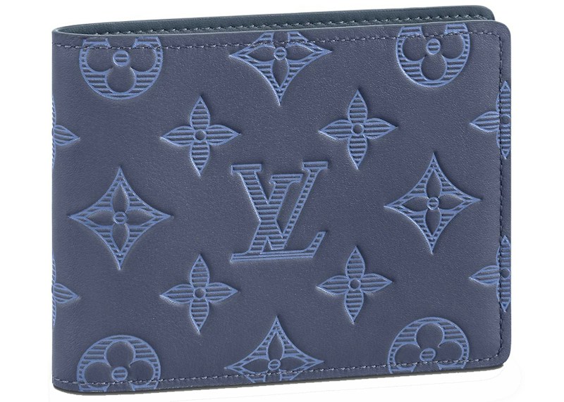 Louis Vuitton Multiple Wallet Monogram Shadow Marineblauw