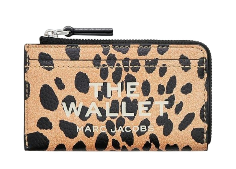 Marc Jacobs The Cheetah Leather Top Zip Wallet Multicolor