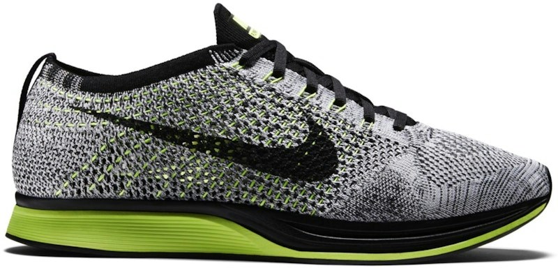 Nike Flyknit Racer Oreo Volt Zwart
