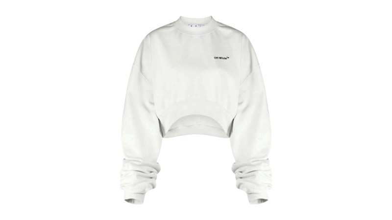 OFF- For All Helv Cropped Over Crewneck Wit
