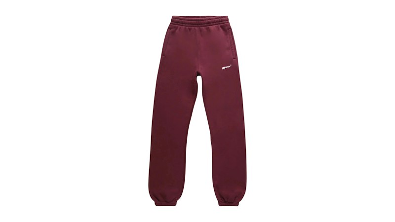 OFF- Logo Printed Sweatpants Burgundy Rood