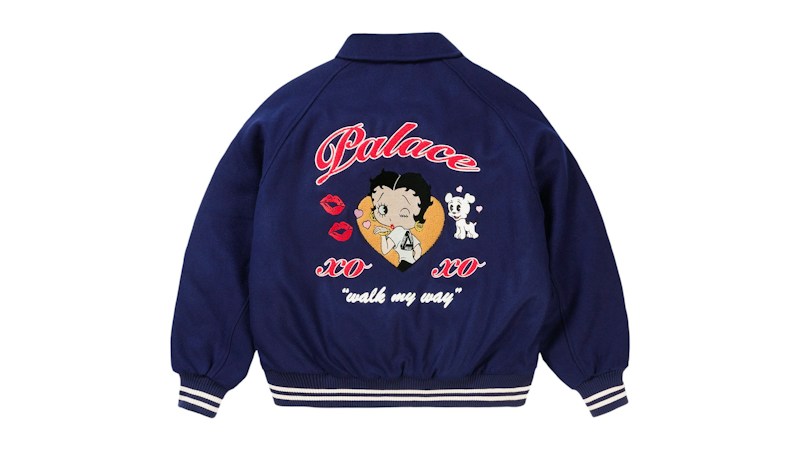 Palace Betty Boop Varsity Jacket Blauw