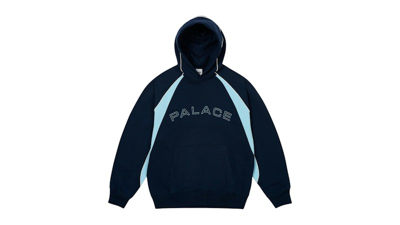Palace Piped Panel Hood Ocean Blauw