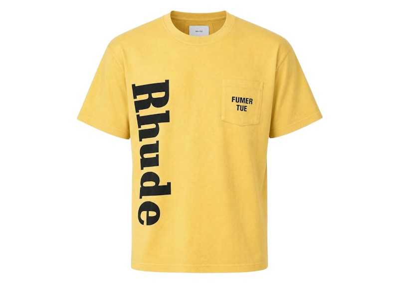 Rhude Logo Pocket Tee Geel
