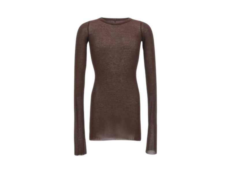 Rick Owens Rib LS T-shirt Mahogany