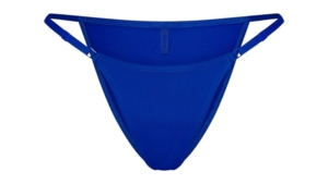 SKIMS Iconic Swim String Bikini Bottom Cobalt Blauw
