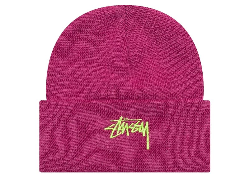 Stussy Basic Cuff Beanie Magenta Roze