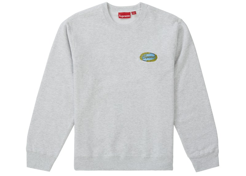 Supreme Chain Logo Crewneck Ash Grijs