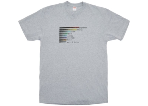 Supreme Chart Tee Heather Grijs