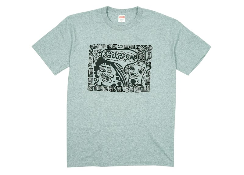 Supreme Faces Tee Heather Grijs