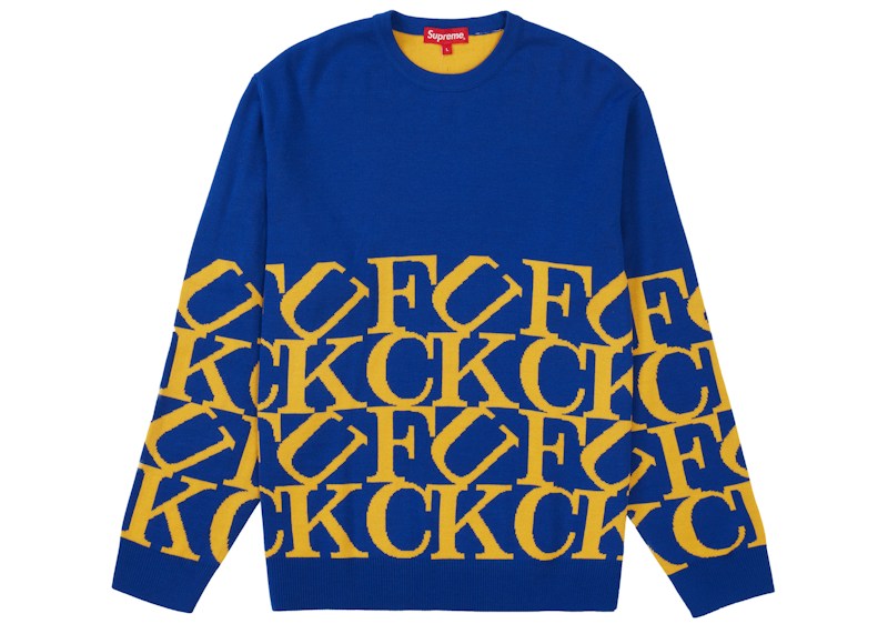 Supreme Fuck Sweater Royal Blauw